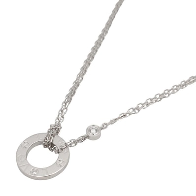 カルティエ CARTIER ラブサークル 2PD ネックレス ネックレス ジュエリー K18WG(ホワイトゴールド) ダイヤモンド レディース クリア系 / シルバー系 【中古】