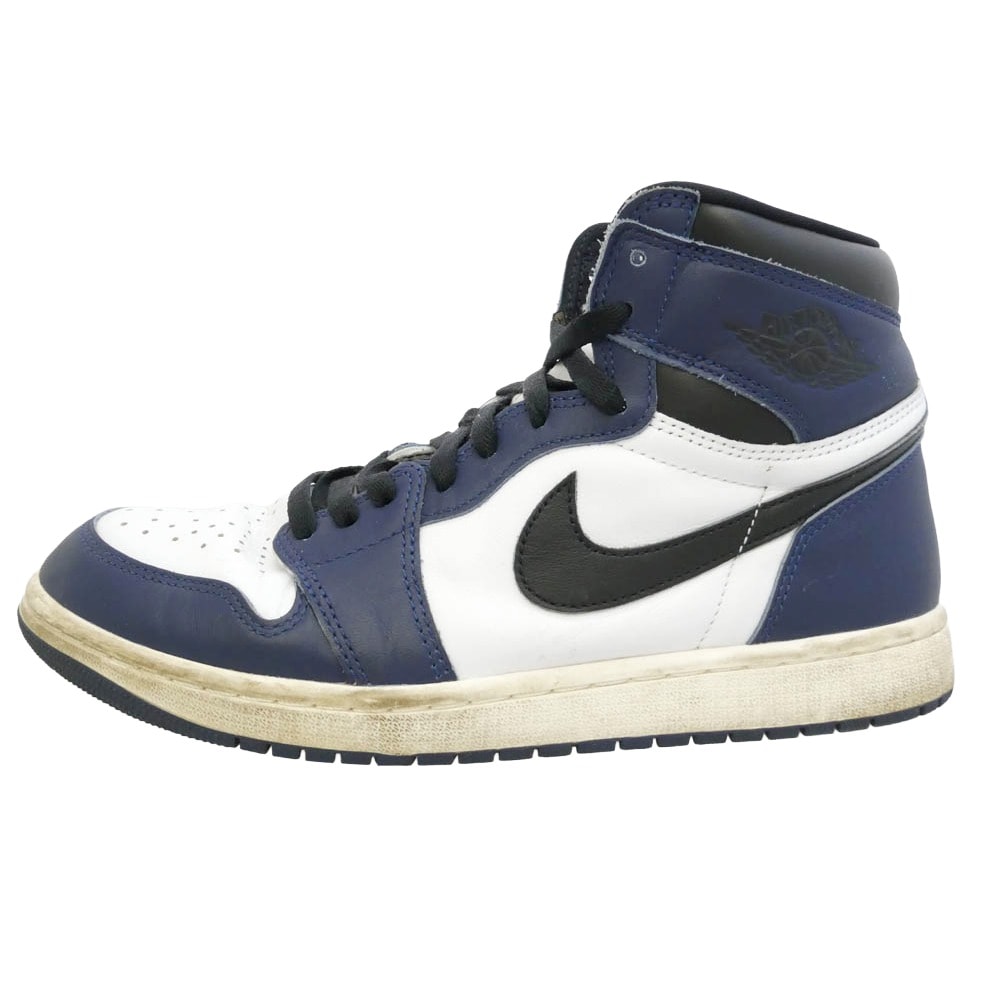 NIKE ナイキ スニーカー DZ5485-401 Air Jordan 1 Retro High OG Midnight Navy AJ1 エアジョーダン1 レトロ ハイ OG ハイカットスニーカー ホワイト系 ネイビー系 28cm【中古】