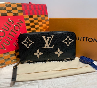 Louis Vuitton Bi-Color Monogram Amplant Zippy Wallet "Black/Beige"