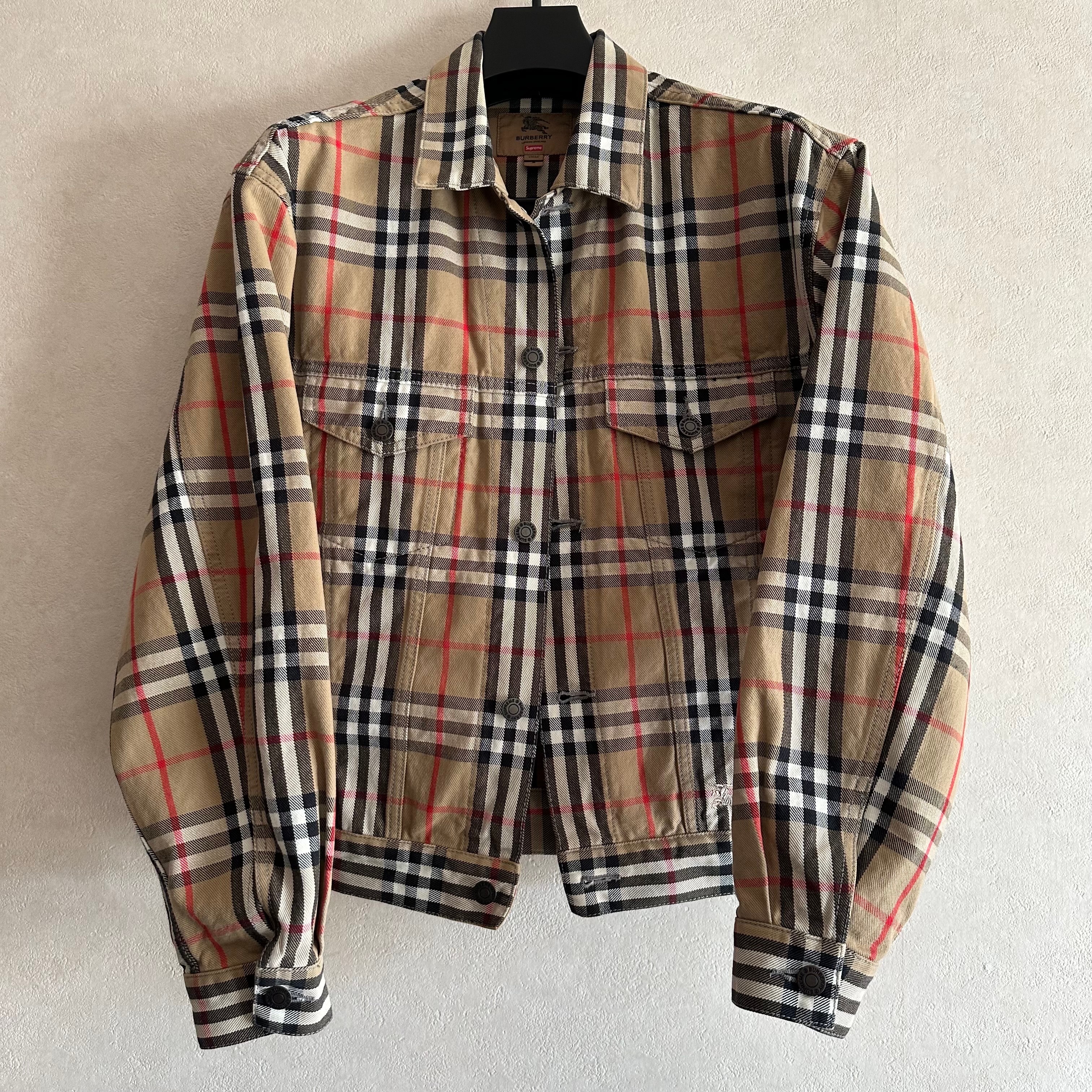 Supreme / Burberry Denim Trucker Jacket "Beige"