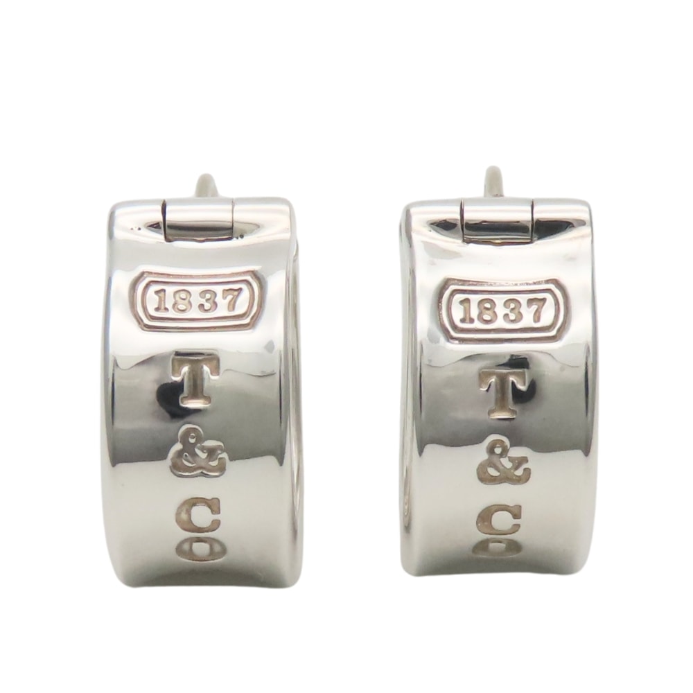 【中古】 ティファニー イヤリング 1837 シルバー925 約14.7g シルバー フープピアス アクセサリー レディース 女性 TIFFANY&Co.