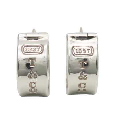 【中古】 ティファニー イヤリング 1837 シルバー925 約14.7g シルバー フープピアス アクセサリー レディース 女性 TIFFANY&Co.