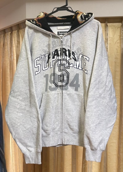 Supreme x MM6 Maison Margiela Zip Up Hooded Sweatshirt "Ash Grey"
