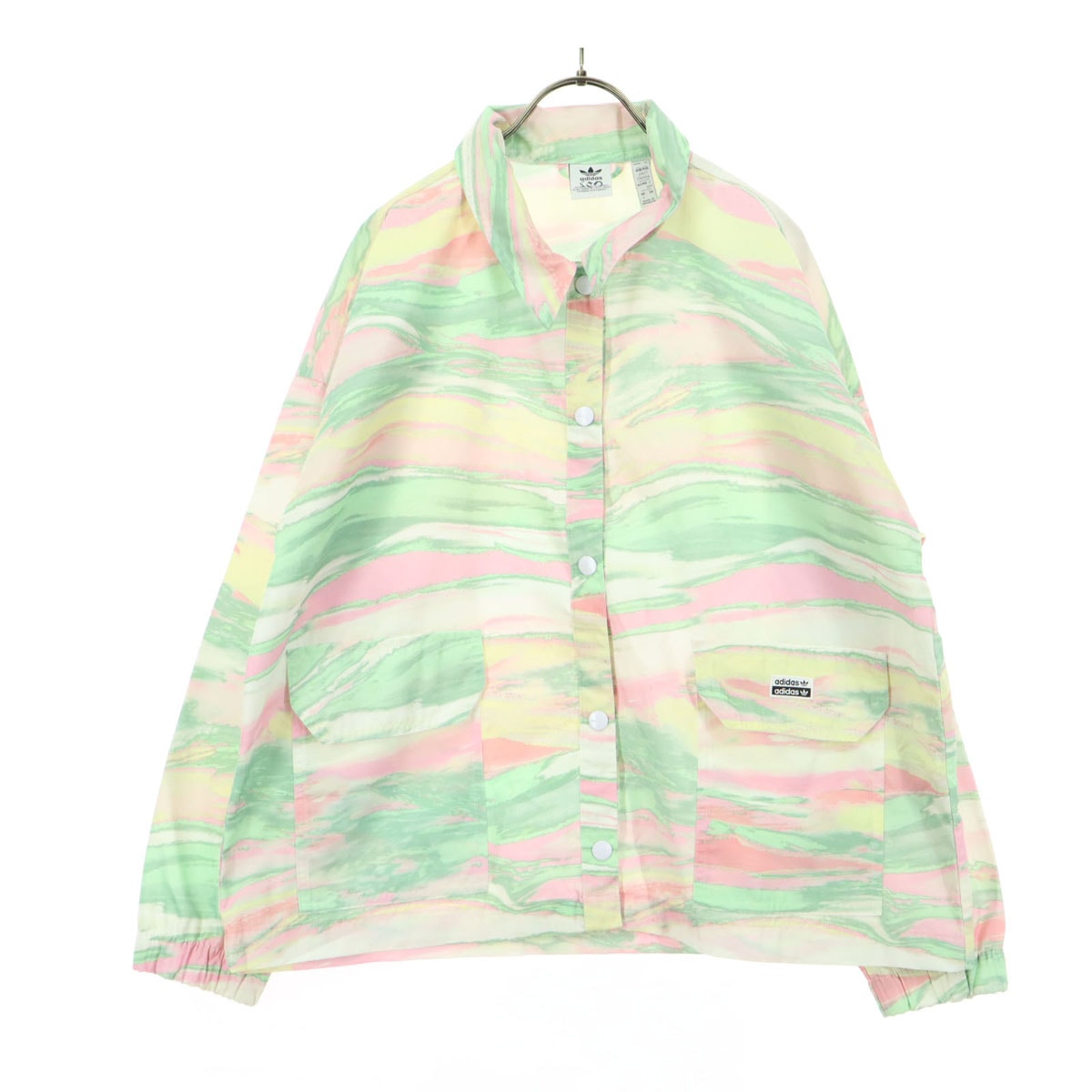 adidas アディダス 総柄 マルチカラー R.Y.V ウインドブレーカー XOT パステルグリーン
