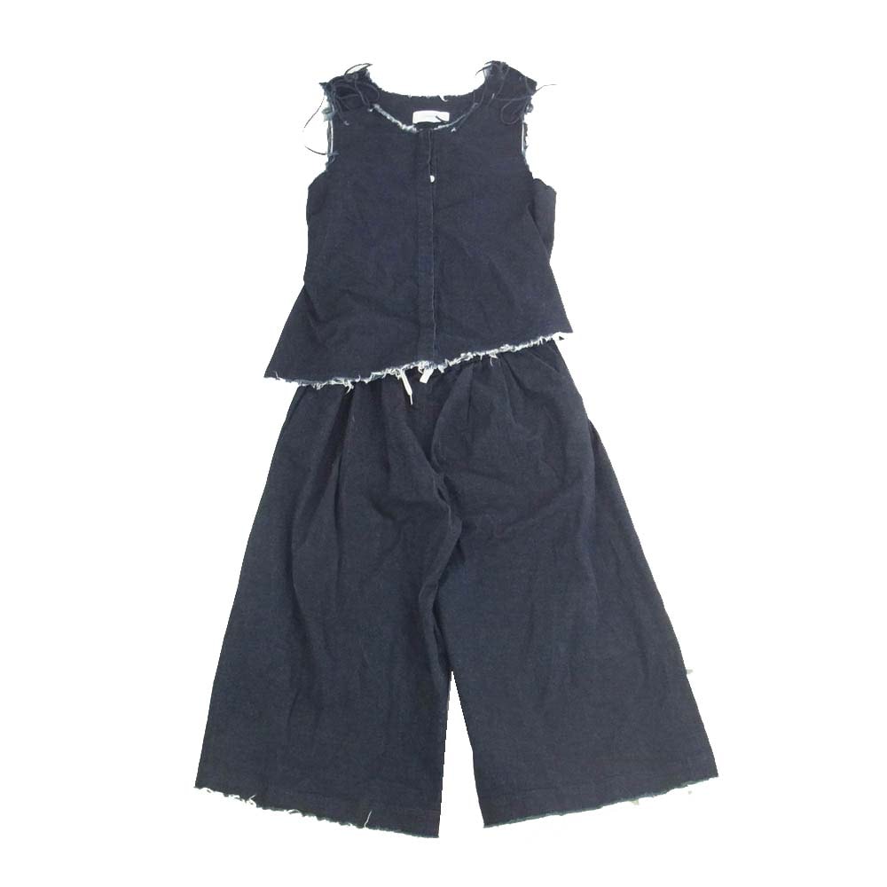 FACETASM ファセッタズム ワンピース BQ-OP-W16 デニム ドッキング ワンピース ノースリーブ パンツ インディゴブルー系 1【中古】