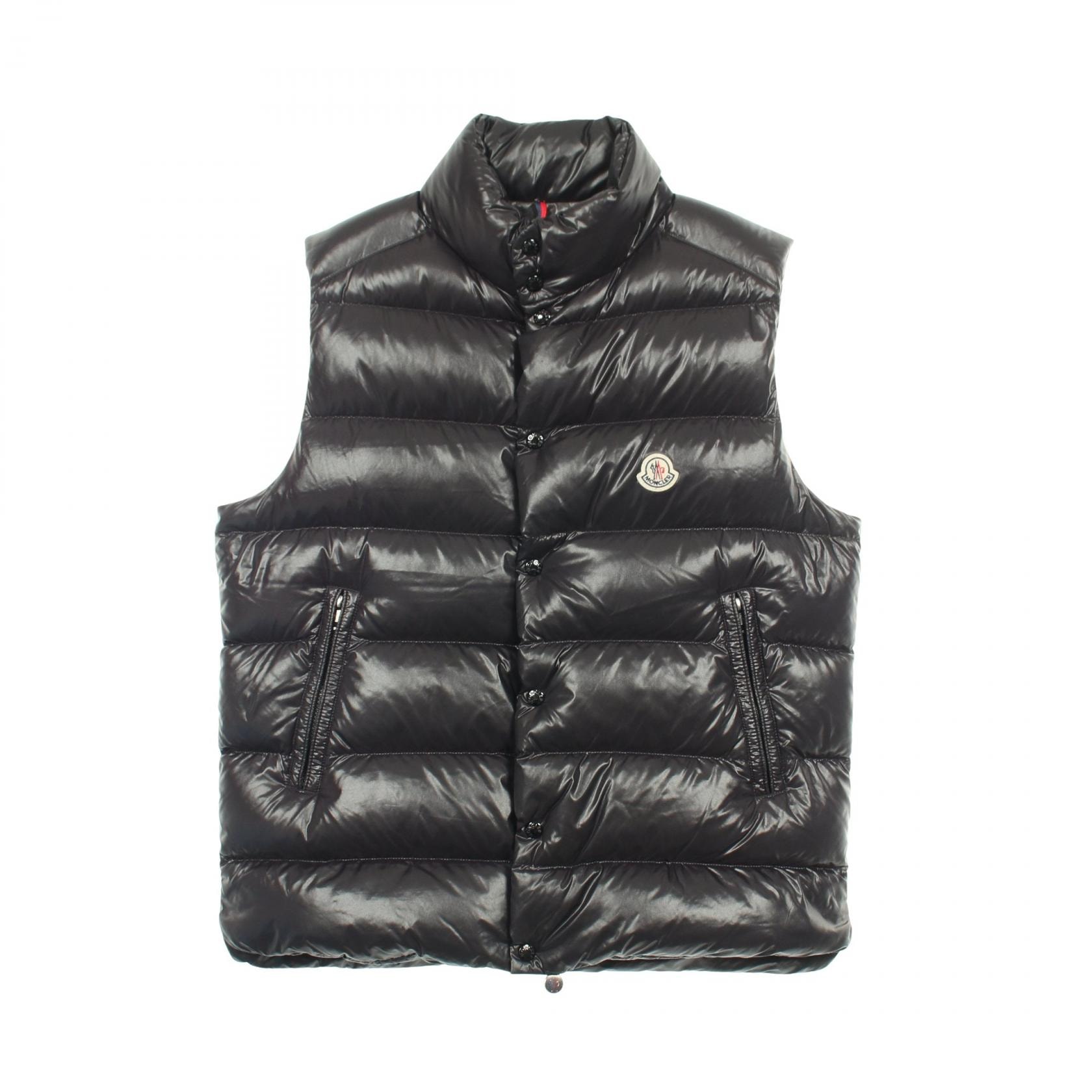 モンクレール MONCLER TIBB ダウンベスト 衣料品 アウター ナイロン メンズ ブラック系 1A00096 【中古】
