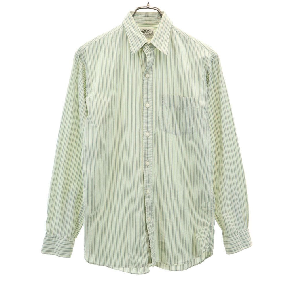 RRL ダブルアールエル ストライプ柄 長袖 シャツ 14 グリーン系 Ralph Lauren ラルフローレン