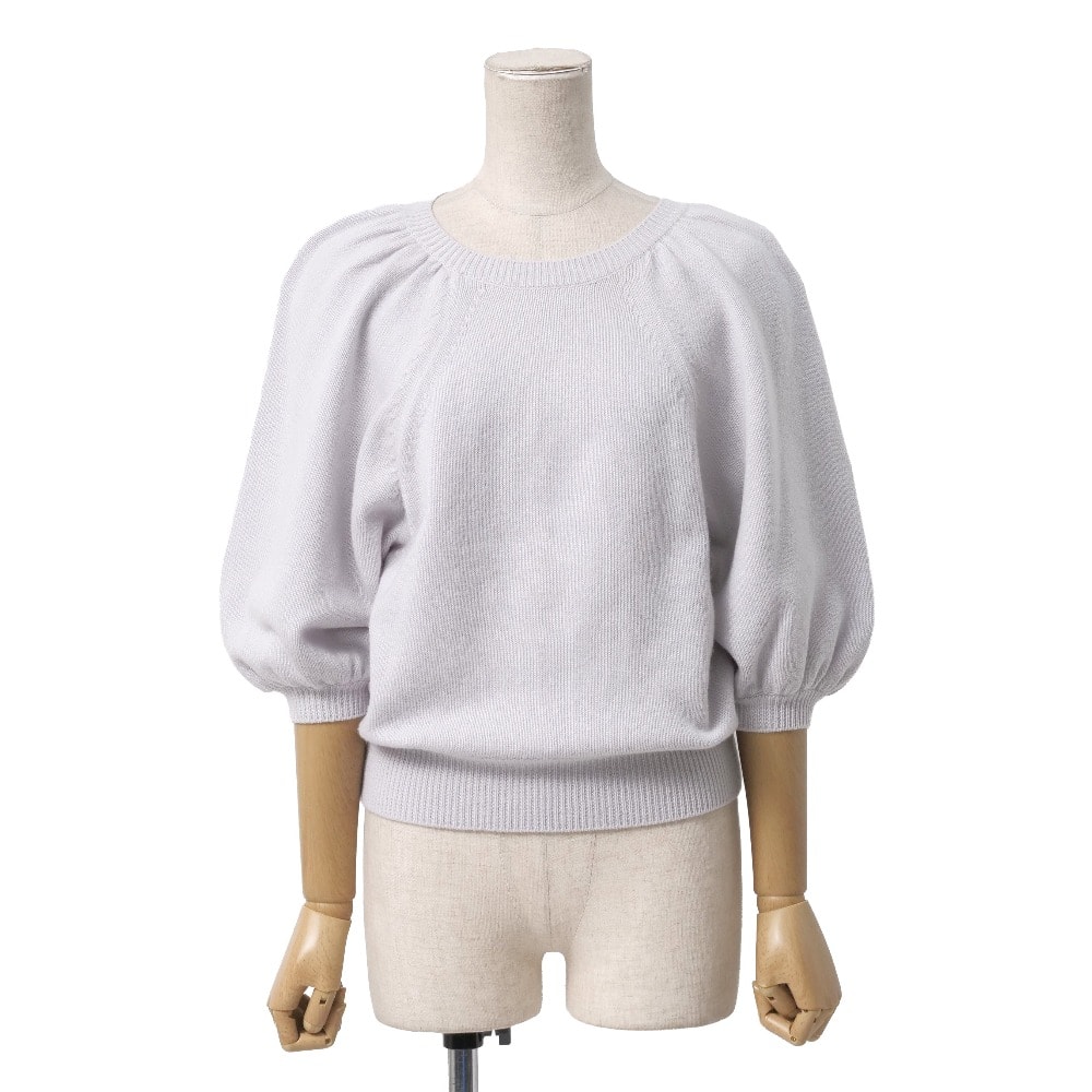 ■美品■Christian Dior クリスチャンディオール ニット サイズ42 総カシミヤ セーター バルーンスリーブ 七分袖 イタリア製 ブランド古着【中古】20260205/RA7674