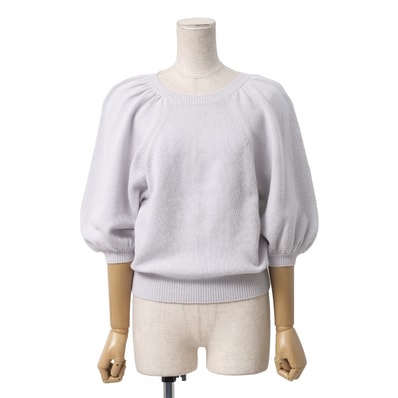 ■美品■Christian Dior クリスチャンディオール ニット サイズ42 総カシミヤ セーター バルーンスリーブ 七分袖 イタリア製 ブランド古着【中古】20260205/RA7674