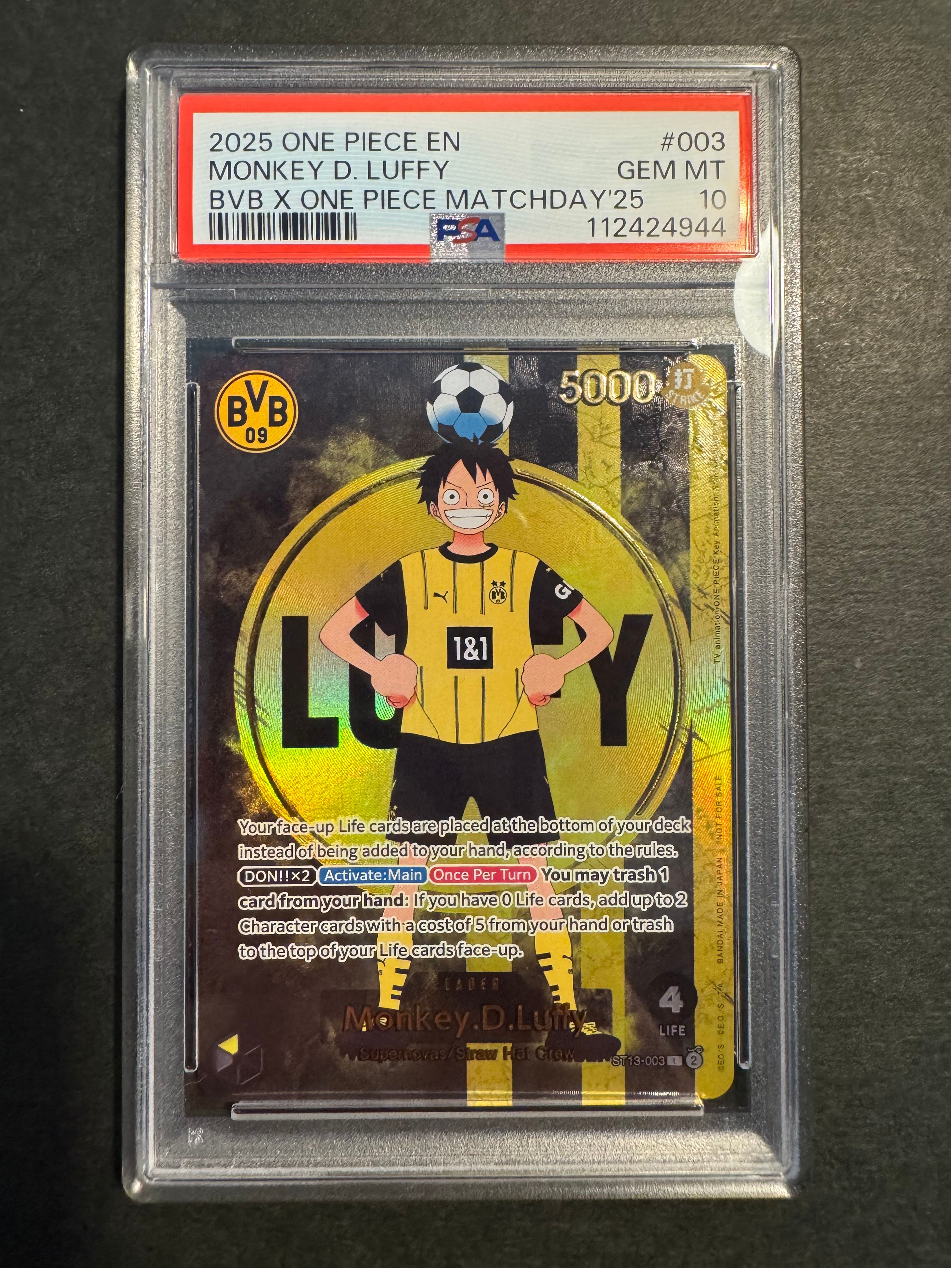 モンキー・D・ルフィ L [ST13-003]【英語版】(プロモーションカード「ボルシアドルトムント × ONE PIECE マッチデー 2025」)
