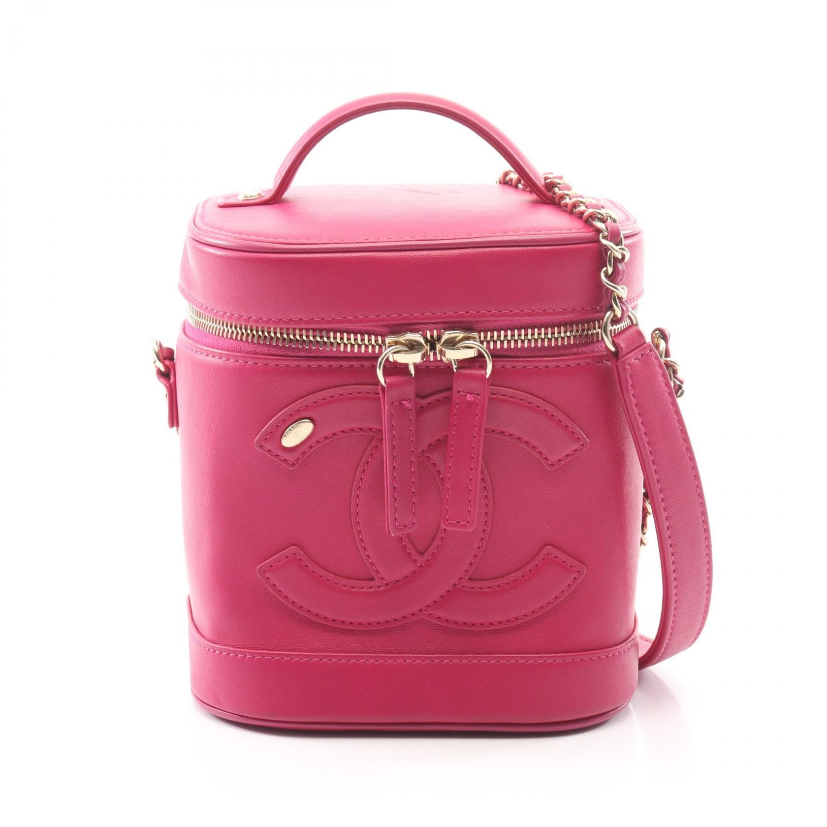 シャネル CHANEL ココマーク 2WAY ハンドバッグ バッグ ラムスキン(羊革) レディース ピンク系 AS0323 【中古】