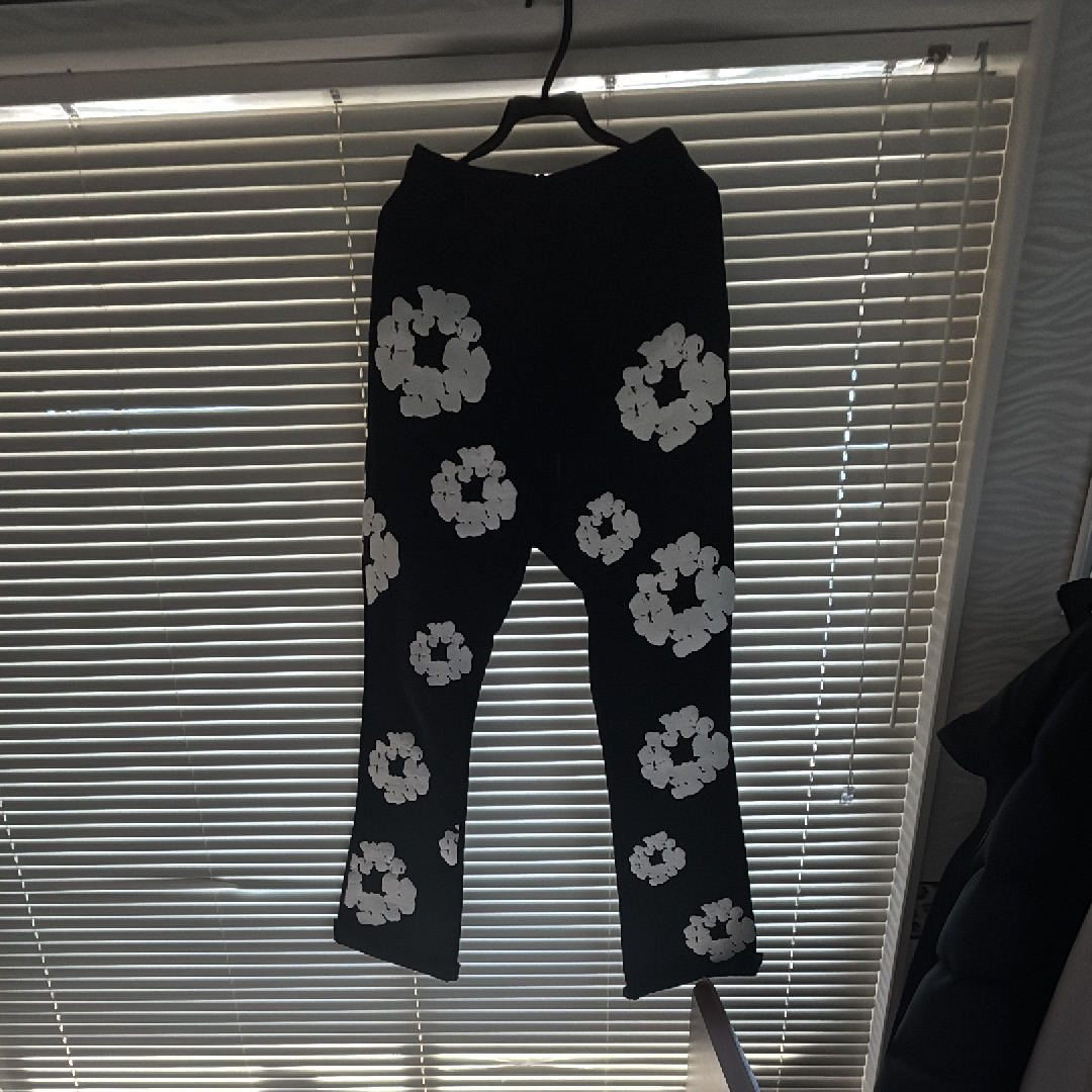 レディメイド x デニム ティアーズ コットン リース スウェット パンツ "ブラック/ホワイト"