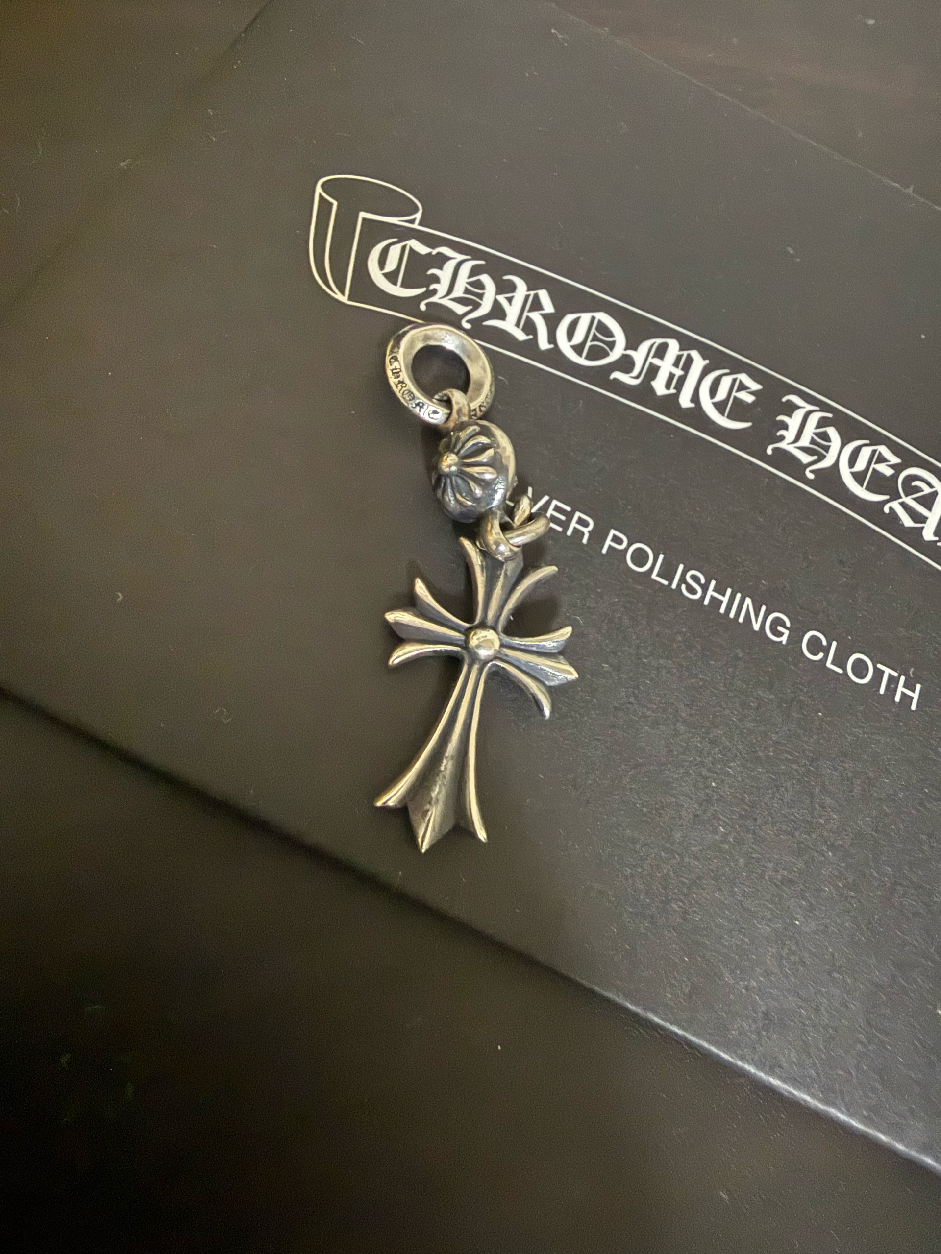 Chrome Hearts 1 Ball Tiny CH Cross Charm "Silver"