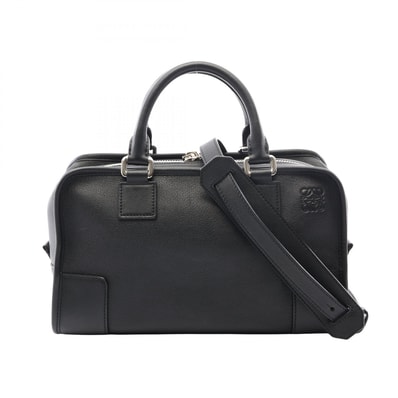 ロエベ LOEWE アマソナ28 2WAY ハンドバッグ バッグ レザー レディース ブラック系 352.30.N03 【中古】