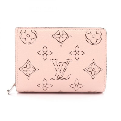 ルイ・ヴィトン LOUIS VUITTON ポルトフォイユ クレア モノグラムマヒナ ジャスミンピンク 二つ折り財布 財布 レザー ピンク レディース ピンク系 M82758 【中古】