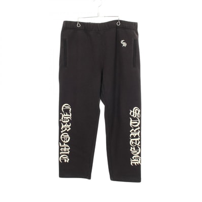 クロムハーツ CHROME HEARTS Y NOT CHロゴ刺繍 パンツ 衣料品 ボトムス コットン メンズ ブラック系 【中古】
