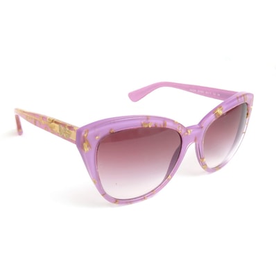 ドルチェアンドガッバーナ DOLCE&GABBANA サングラス プラスチック パープル/ゴールド レディース【中古】 e62127a