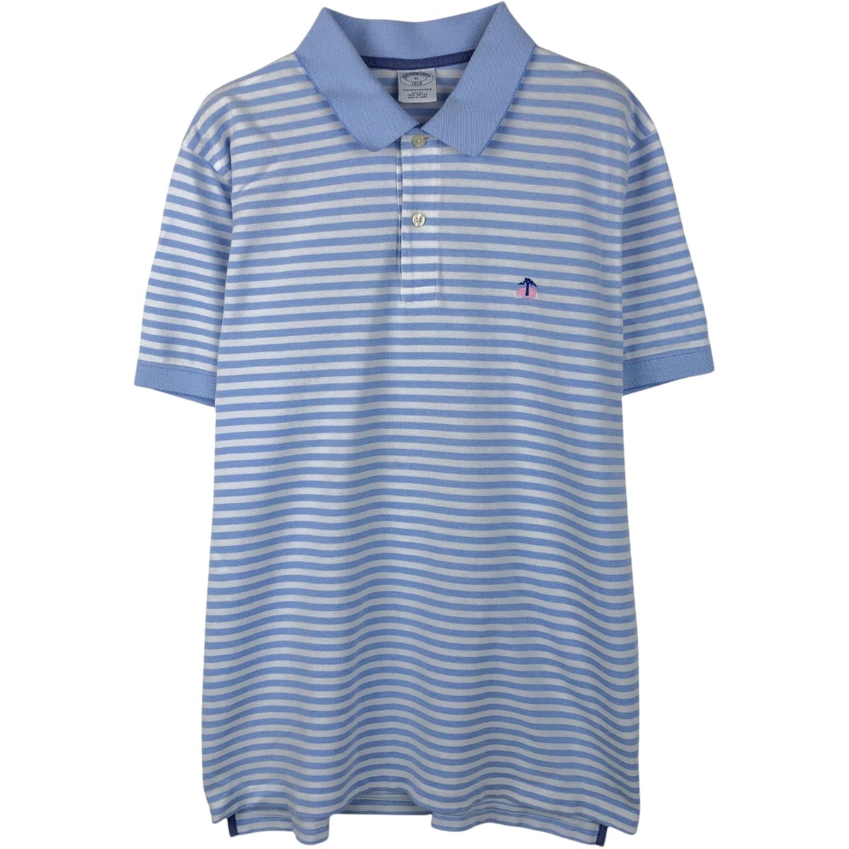古着 ブルックスブラザーズ Brooks Brothers ESTABLISHED 1818 SLIM FIT 半袖 ボーダー ポロシャツ メンズXL相当/eaa644709