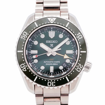 【6whd0311】セイコー プロスペックス ダイバー スキューバ GMT SBEJ009/6R54-00D0 グリーン文字盤【中古】腕時計 メンズ