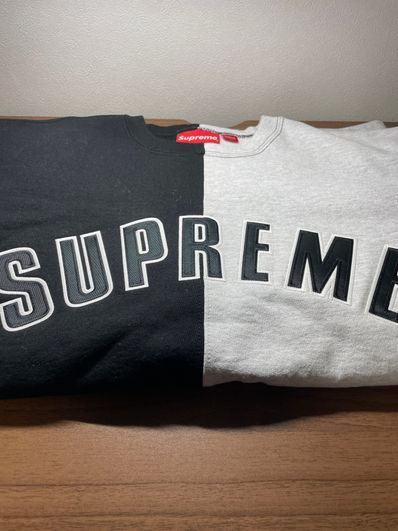 Supreme Split Crewneck Sweatshirt "Black"