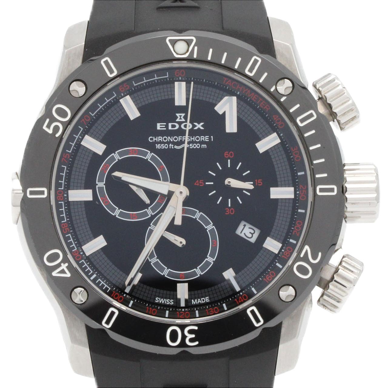 エドックス クロノオフショア1クロノ 10221-3-NIN SS クォーツ
