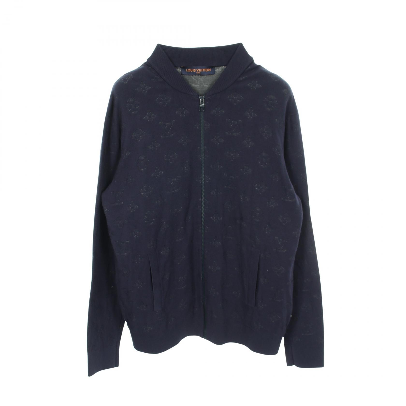 ルイ・ヴィトン LOUIS VUITTON ドロップニードル モノグラム ニットジャケット ブルゾン 衣料品 アウター レーヨン ポリエステル コットン メンズ RM202Q TBU HIN50W 【中古】