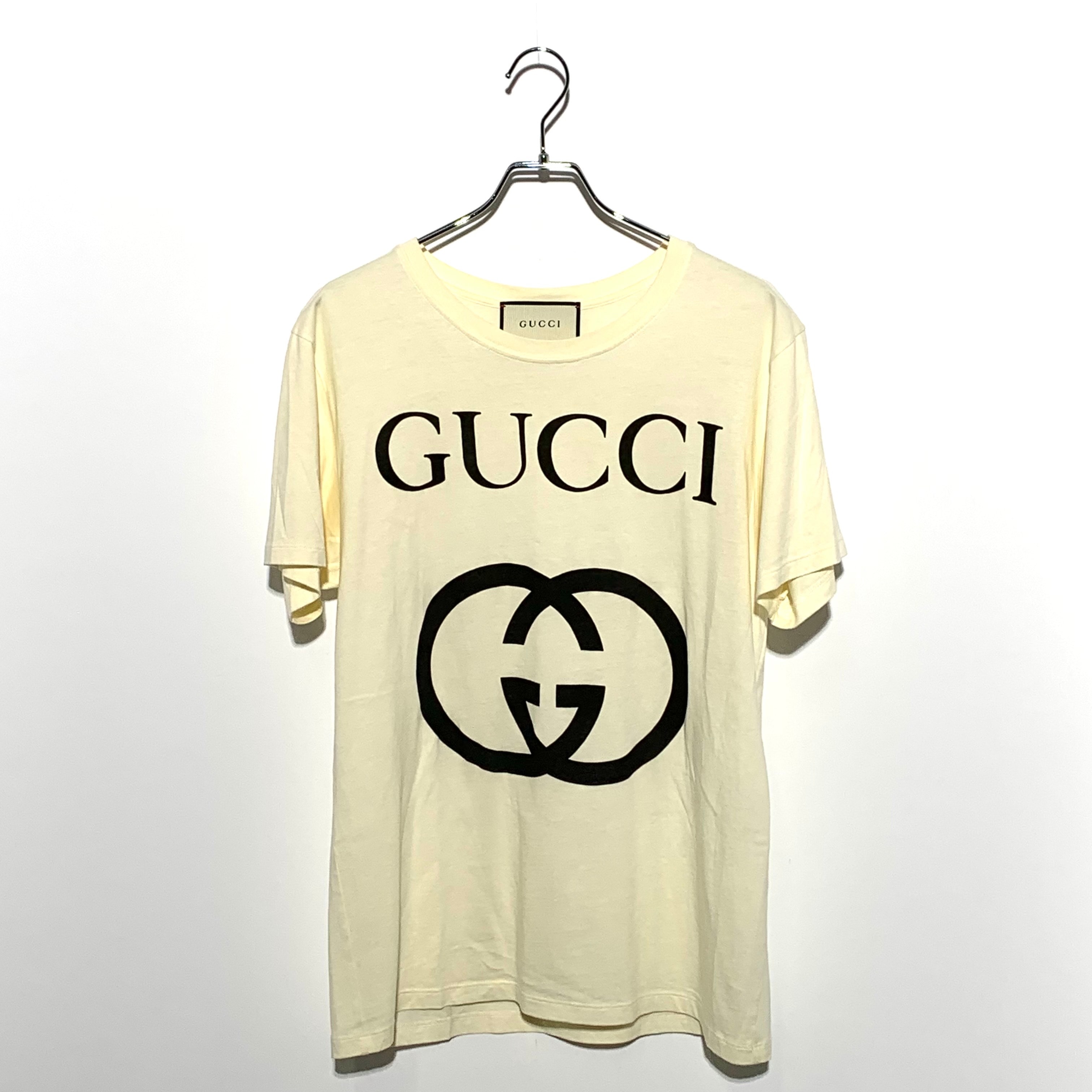 GUCCI Men's Cotton Oversize T-shirt With Interlocking G "Off White"