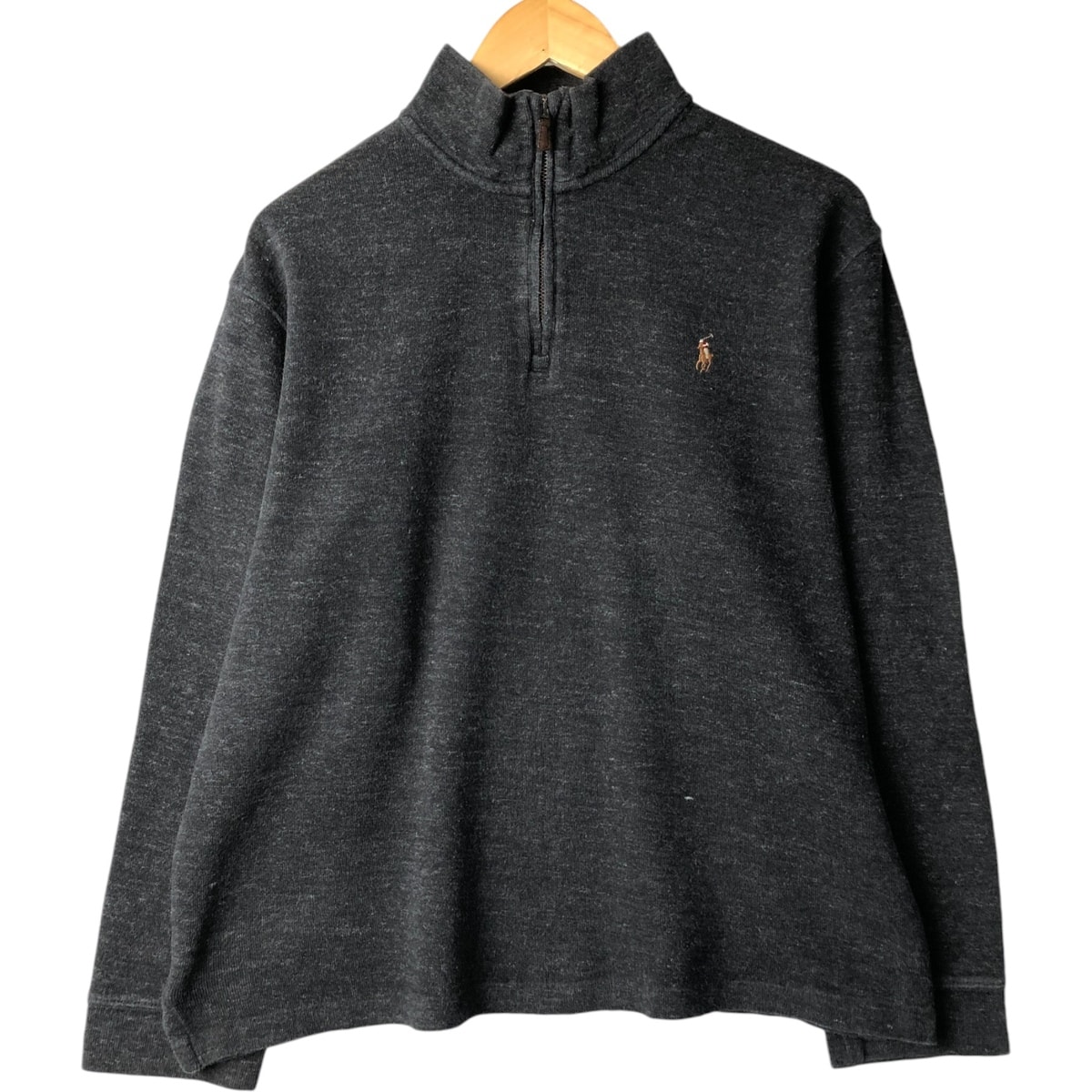 古着 ラルフローレン Ralph Lauren POLO RALPH LAUREN ESTATE RIB ハーフジップスウェットシャツ トレーナー メンズL相当/eaa590091