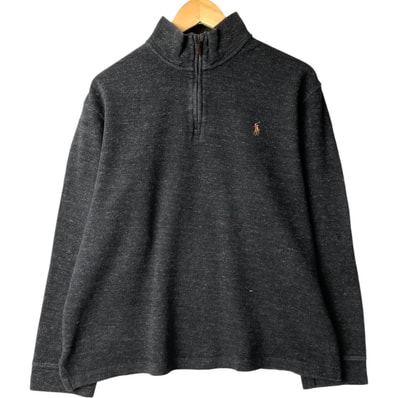 古着 ラルフローレン Ralph Lauren POLO RALPH LAUREN ESTATE RIB ハーフジップスウェットシャツ トレーナー メンズL相当/eaa590091