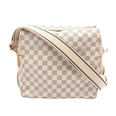 ルイ・ヴィトン LOUIS VUITTON ナヴィグリオ ダミエアズール ショルダーバッグ バッグ PVCコーティングキャンバス レザー ダミエ・アズール メンズ レディース ホワイト系 N51189 【中古】