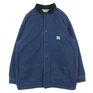 HYSTERIC GLAMOUR ヒステリックグラマー 24AW 02243AB06 エイジング加工 裏ボア カバーオール ジャケット ネイビー系 XL【中古】