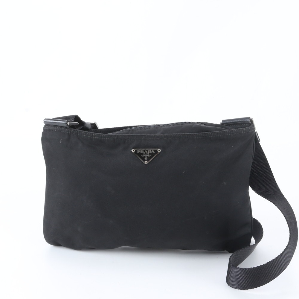 ■美品 プラダ テスート ナイロントライアングルロゴショルダーバッグ