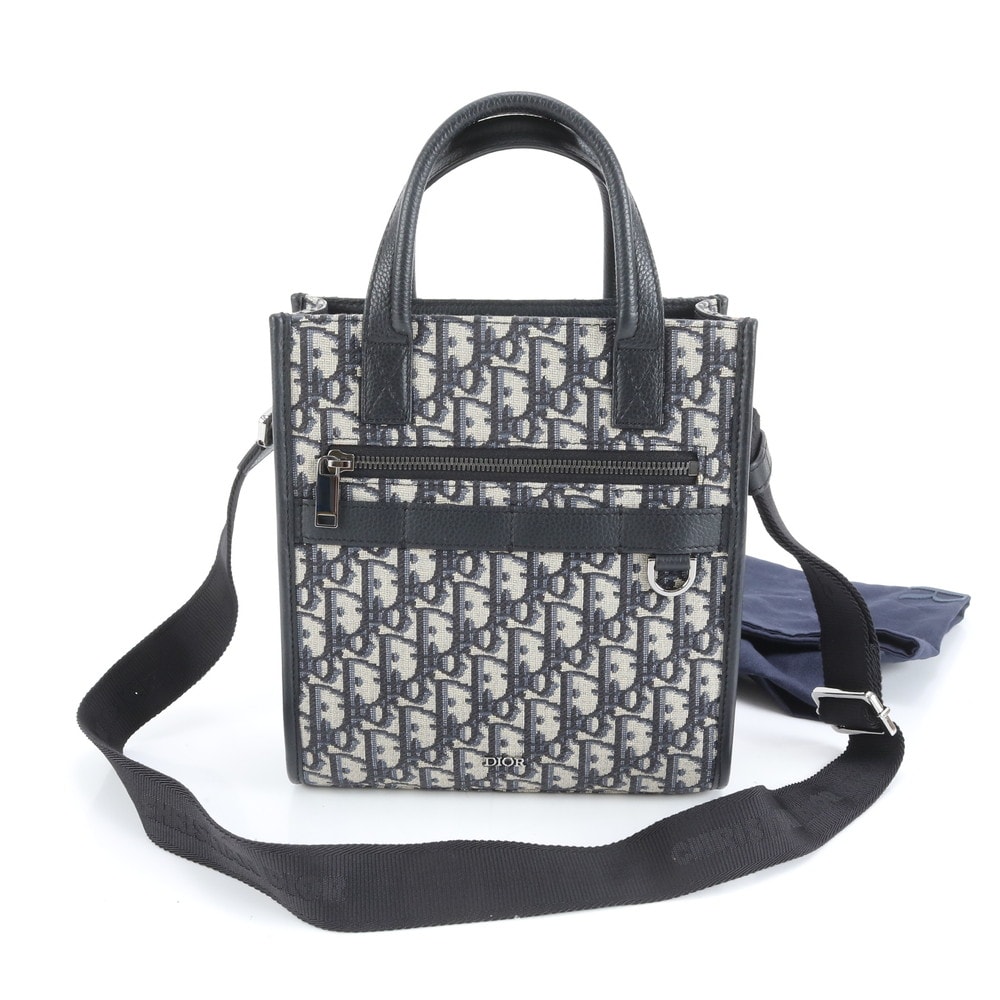 ■極美品 ディオール オブリークサファリ ノースサウスショルダーバッグ