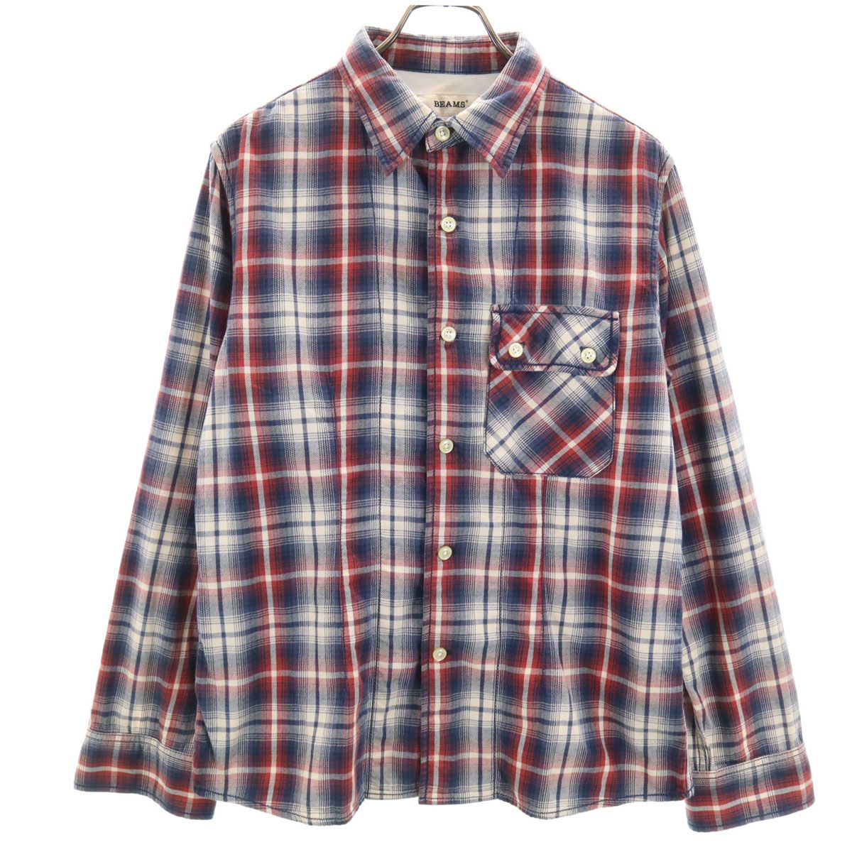 BEAMS ビームス チェック 長袖 シャツ SLIM FIT