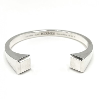 HERMES エルメス バングル クルードフォルジュ ブレスレット アクセサリー 小物 LGサイズ シルバー925 シルバー レディース 約47.0g【中古品】