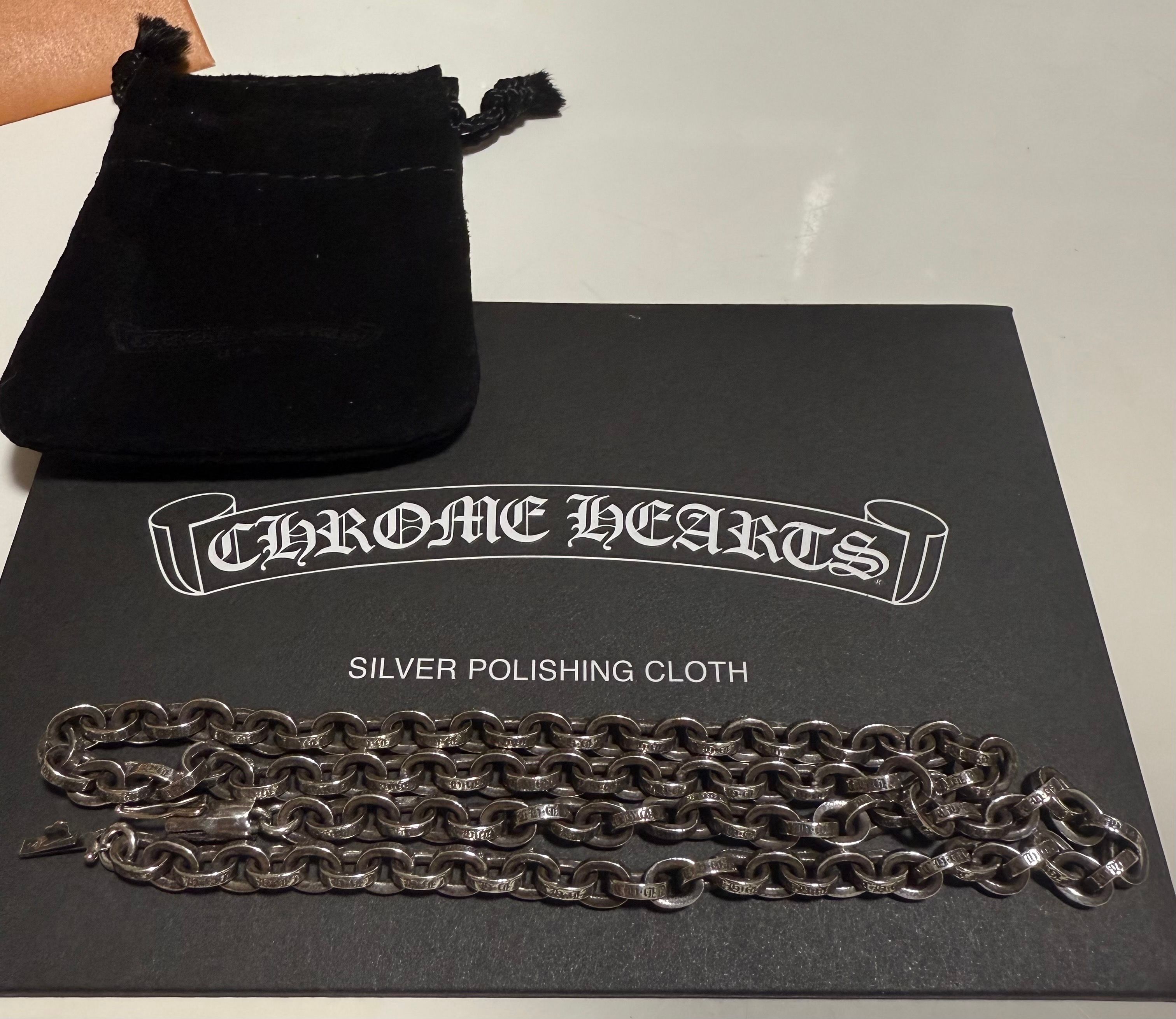 Chrome Hearts Paper Chain Necklace 45cm (18inch) "Silver"