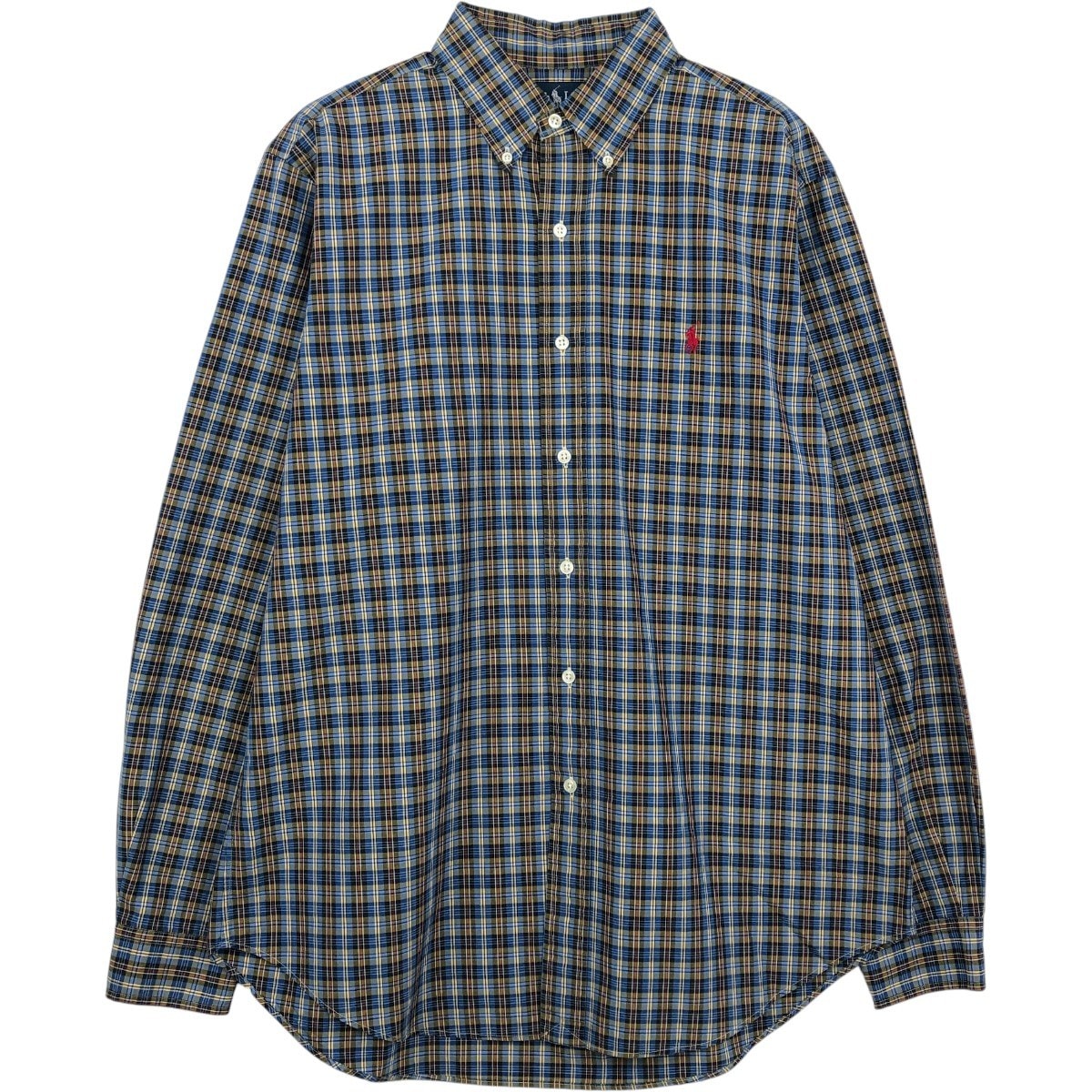古着 ラルフローレン Ralph Lauren CLASSIC FIT 長袖 ボタンダウンチェックシャツ メンズL相当/eaa661306