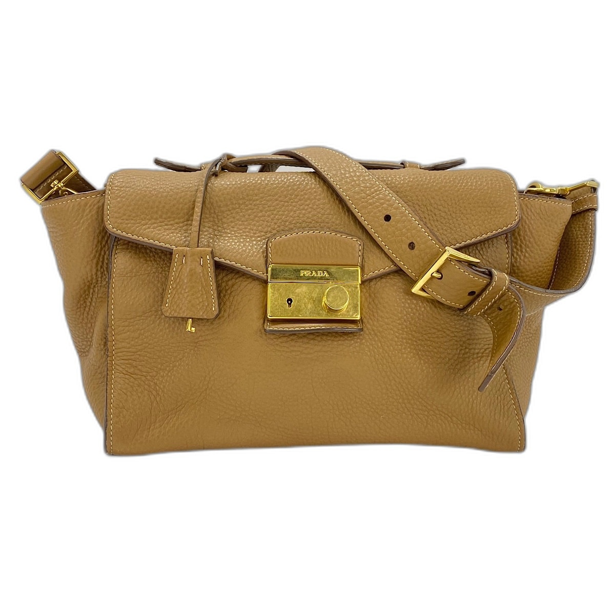 プラダ PRADA 2WAY ショルダーバッグ レザー【中古】