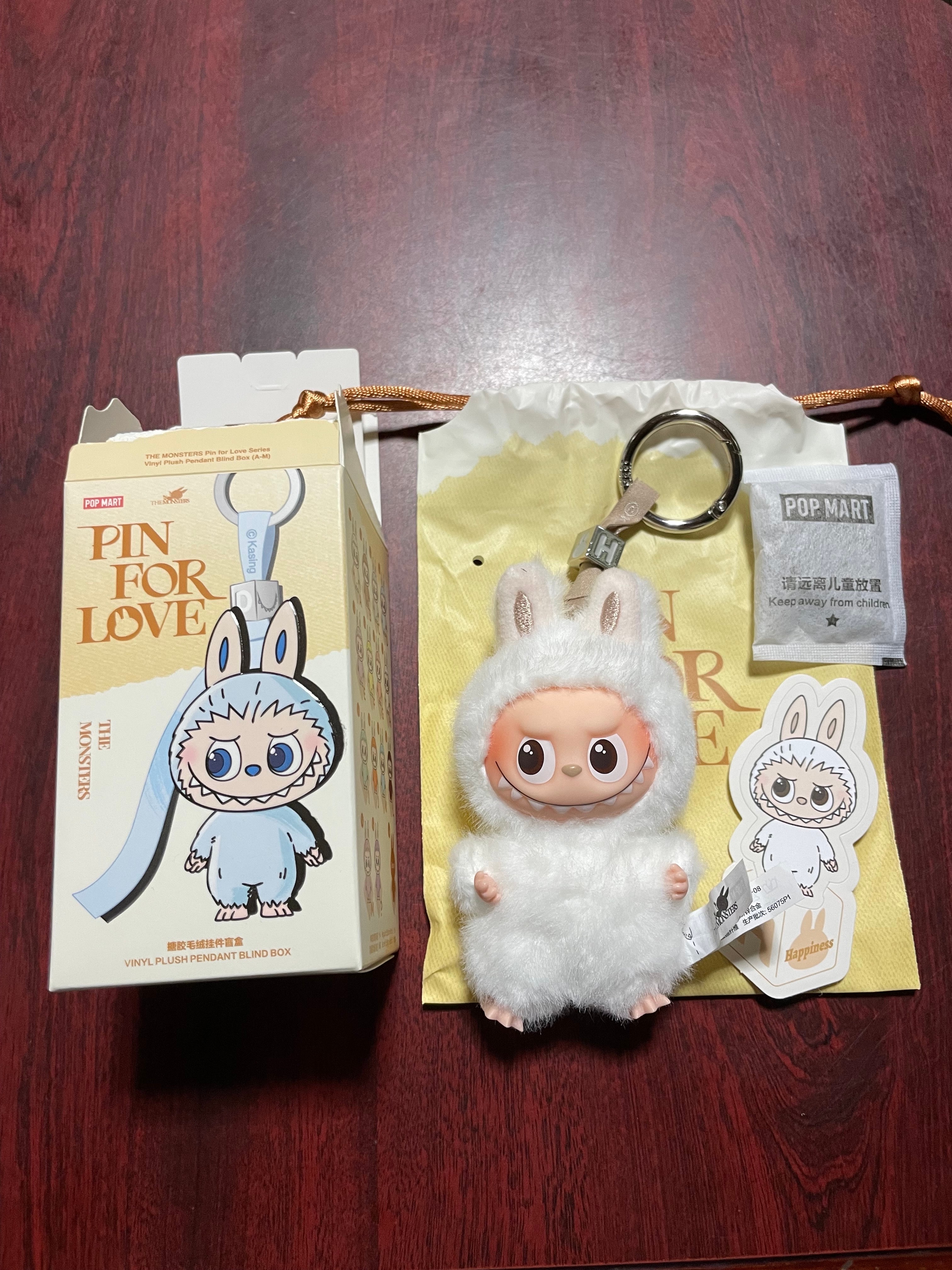 POP MART THE MONSTERS (LABUBU) Pin for Love Series-Vinyl Plush Pendant (A-M) H