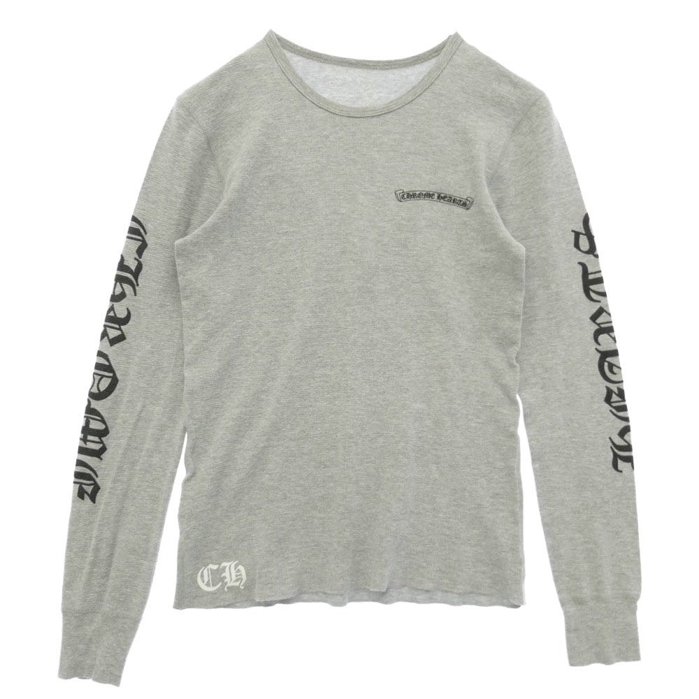 CHROME HEARTS クロムハーツ(原本無) THERMAL サーマル アームロゴ 長袖 カットソー グレー系 L【中古】