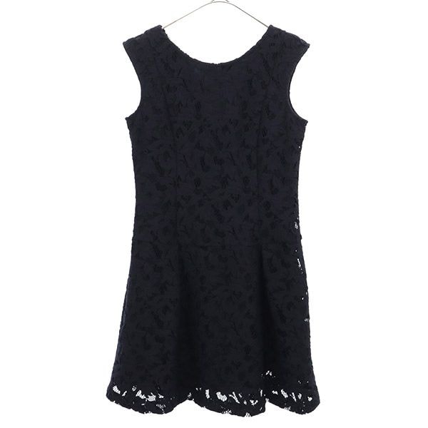 ZARA BASIC ザラベーシック レース ノースリーブ ワンピース L ブラック