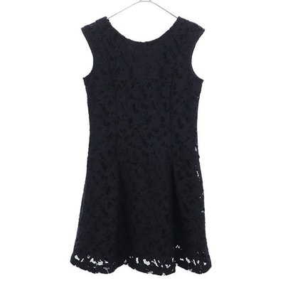 ZARA BASIC ザラベーシック レース ノースリーブ ワンピース L ブラック