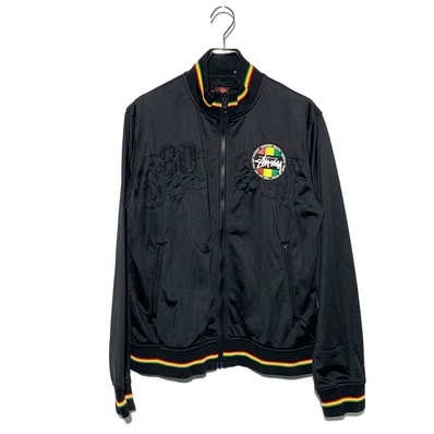 STUSSY Rasta Color Track Jacket Black