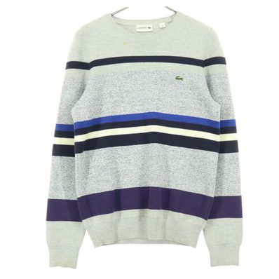 LACOSTE ラコステ ワンポイント 長袖 セーター グレー
