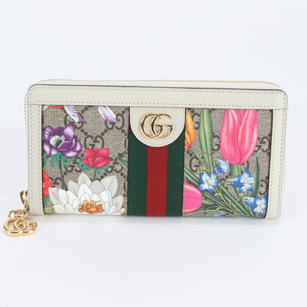 ■美品 グッチ GGスプリーム シェリー ライン GG フローラ オフィディア