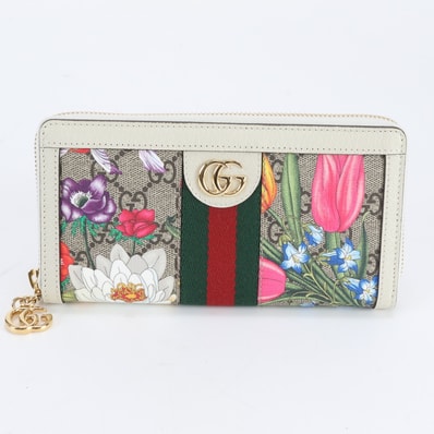 ■美品 グッチ GGスプリーム シェリー ライン GG フローラ オフィディア