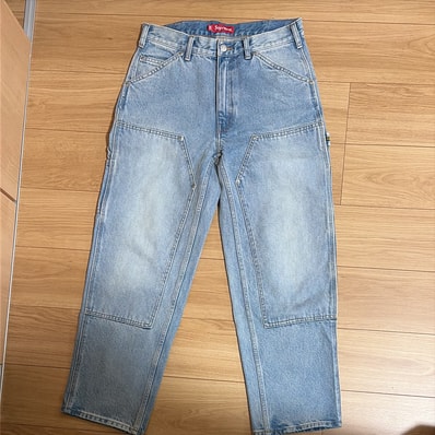 Supreme Double Knee Painter Pant "Washed Blue" (23SS)
