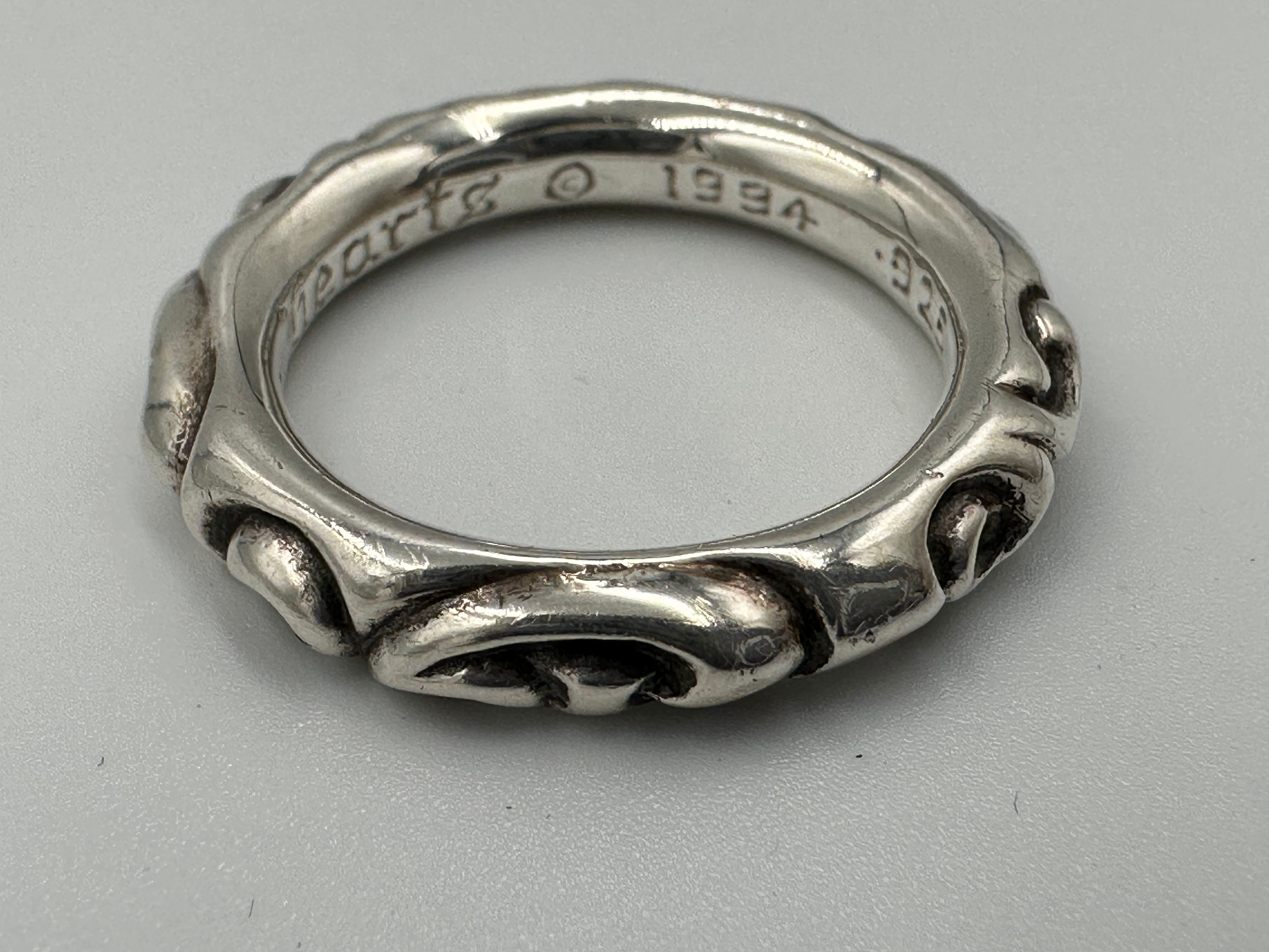 Chrome Hearts Scroll Band Ring "Silver"