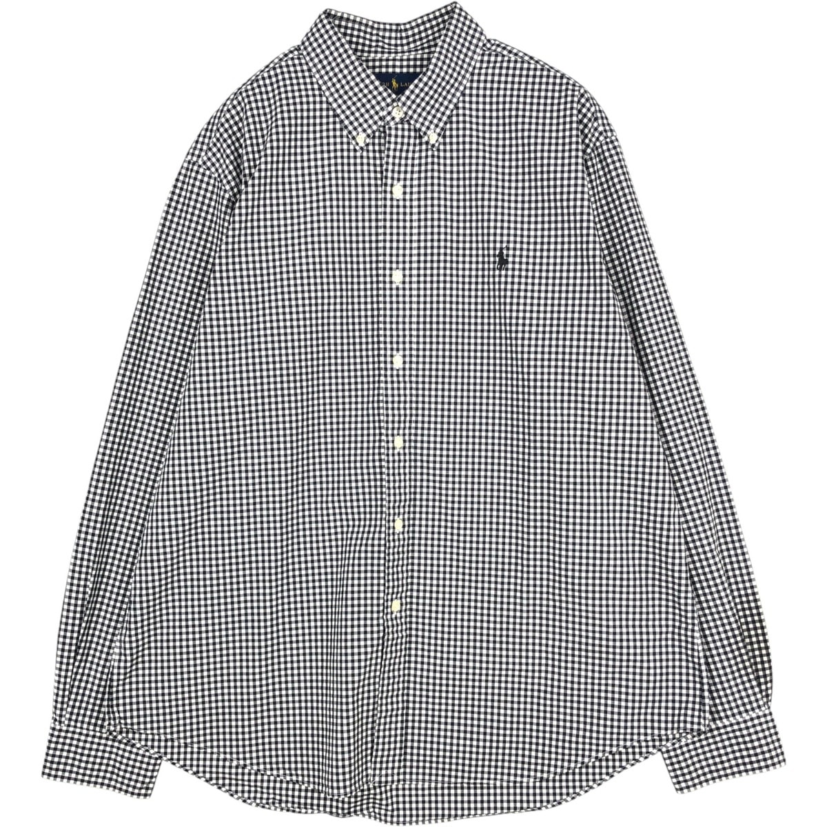古着 ラルフローレン Ralph Lauren ギンガムチェック 長袖 ボタンダウンチェックシャツ メンズXL相当/eaa676764