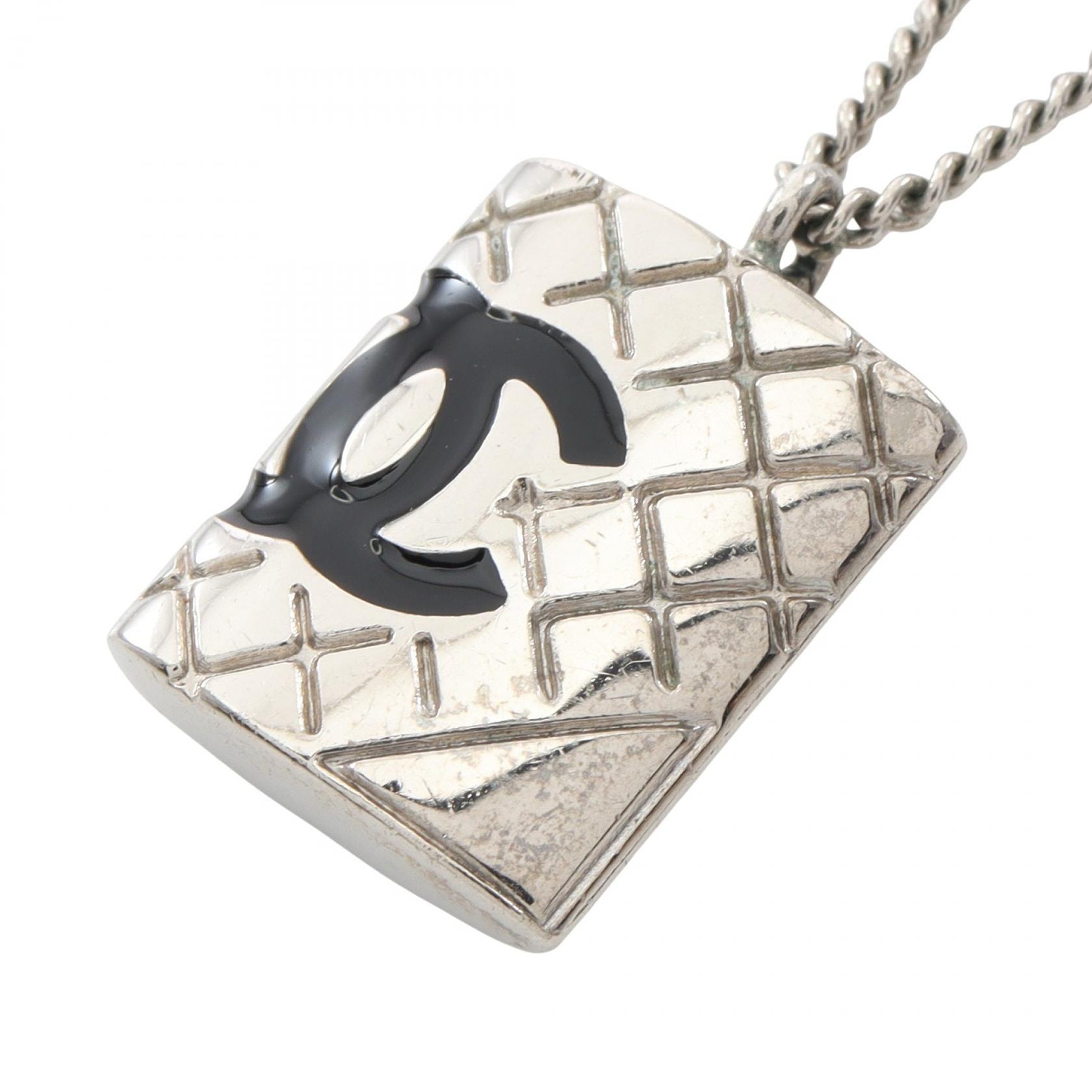 シャネル CHANEL カンボンライン ネックレス ジュエリー メタル レディース シルバー系 / ブラック系 【中古】